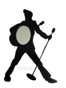 225x300 Unique Elvis Presley Silhouette Carved Wood Art Wall Mirror Frame