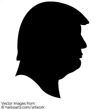 335x355 Donald Trump Profile Silhouette Vector