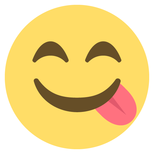 512x512 Face Savouring Delicious Food Emoji Emoticon Vector Icon Free