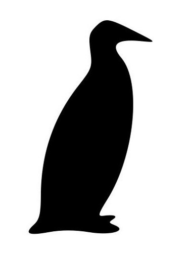 370x500 Penguin Die Cut Decal Car Window Wall Bumper Phone Laptop