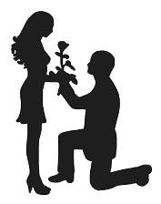 177x224 Couple Proposal Engagement Silhouette Svg
