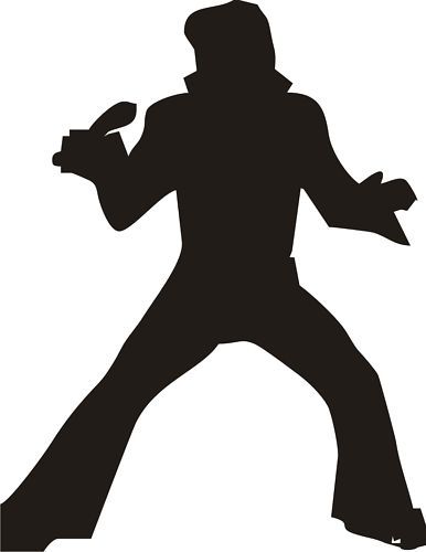 386x500 Elvis Silhouette Vinyl Decal Sticker Car Graphic