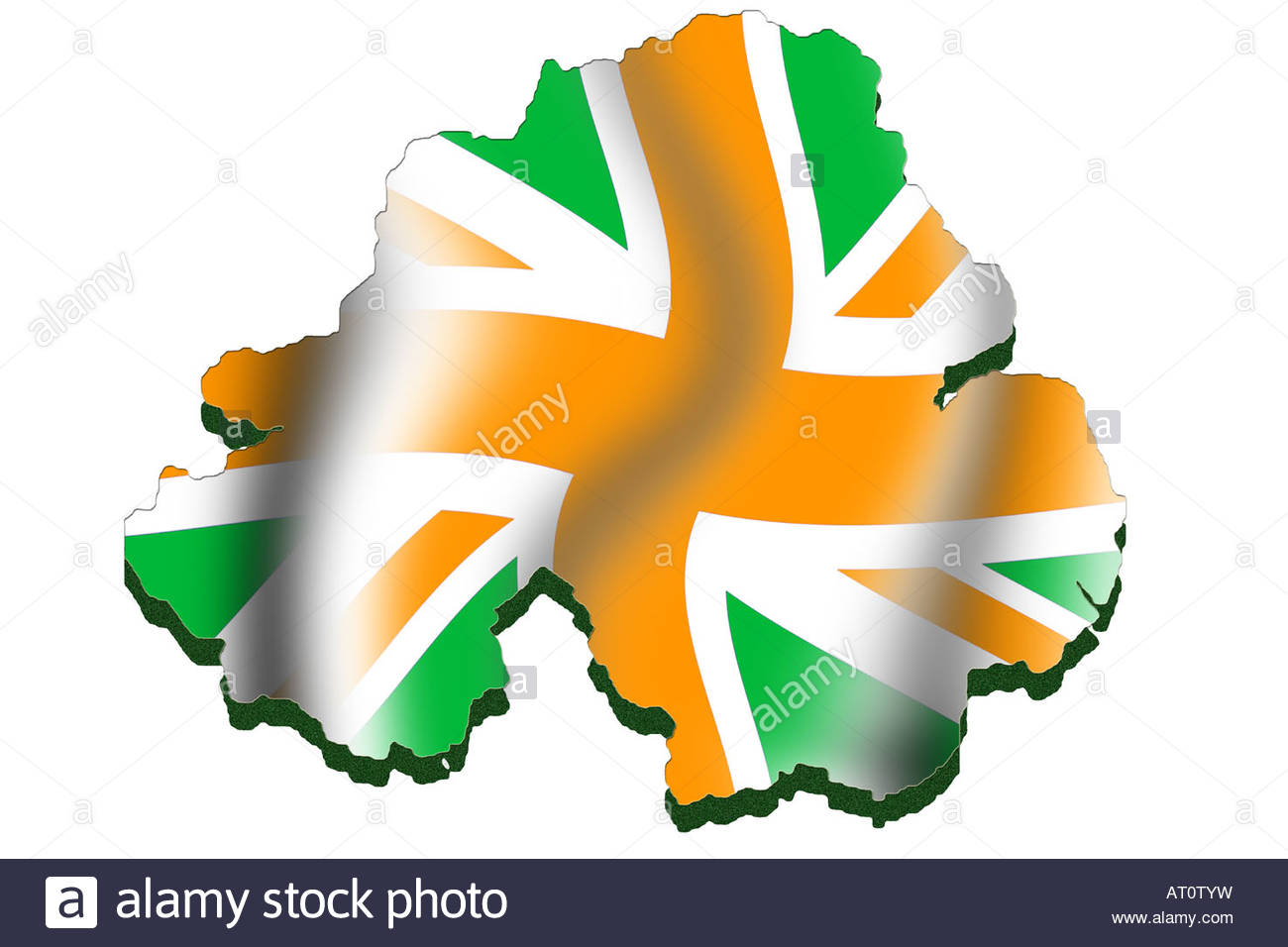 1300x956 Outline Map And Flag Of Northern Ireland