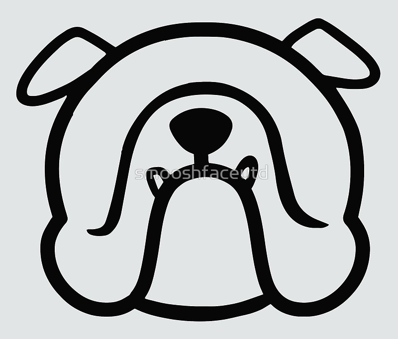 800x682 English Bulldog Face Silhouette