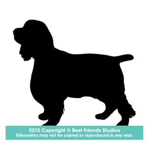 300x300 English Springer Dog Silhouette Gifts, Stationery, Address Labels