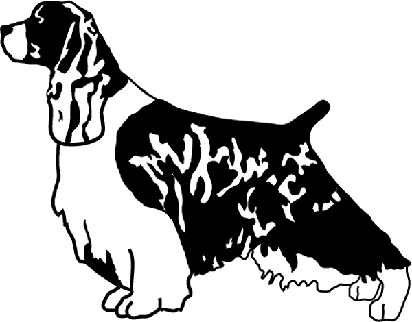 600x470 English Springer Spaniel Silhouette