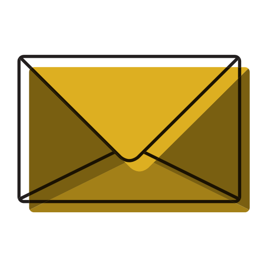 550x550 Watercolor Silhouette Of Opened Envelope