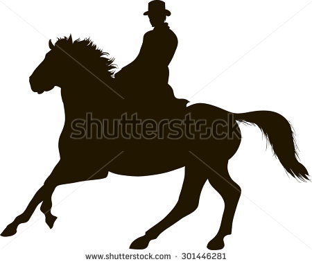 450x381 Drawn Night Horseback Silhouette