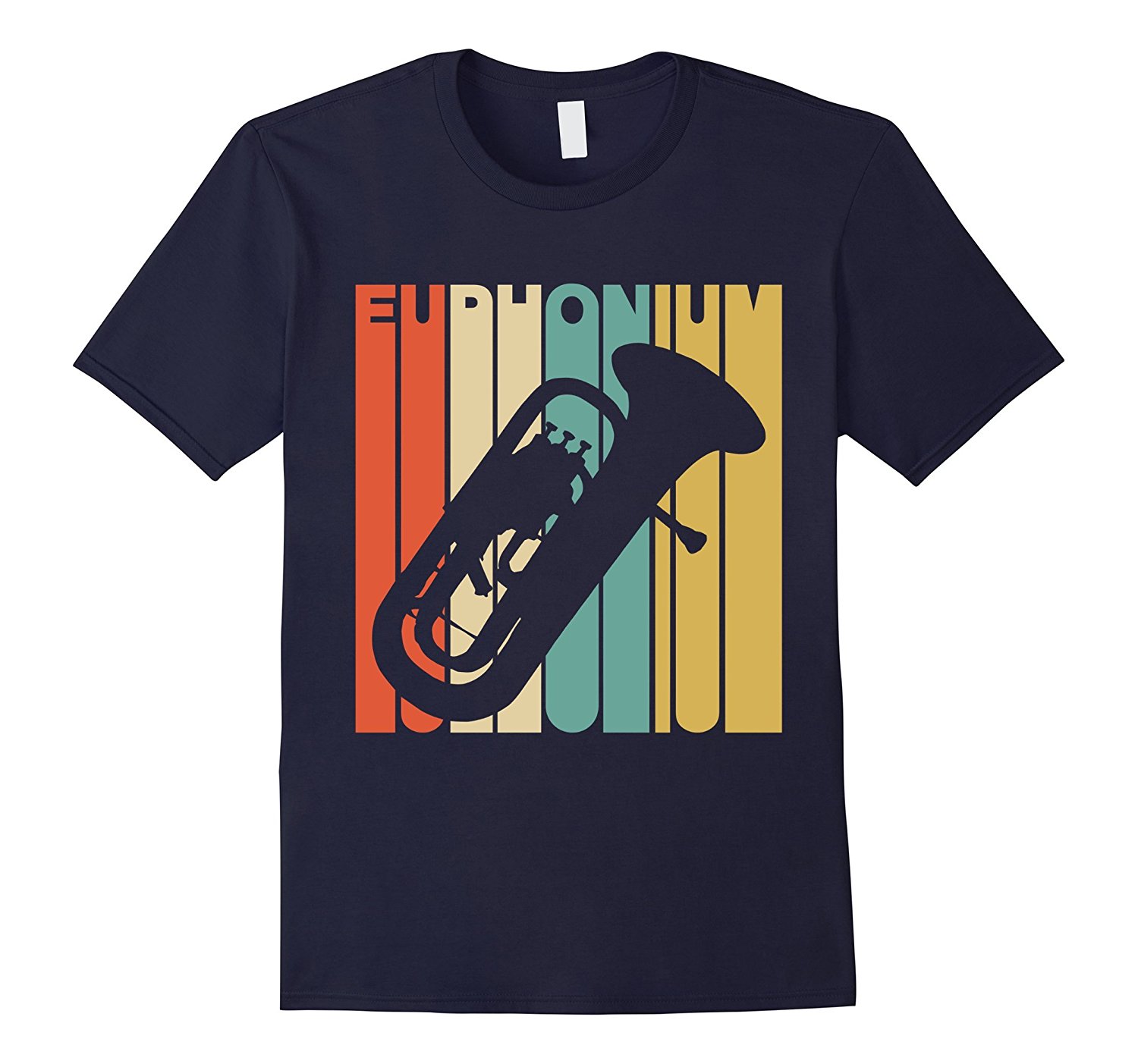 1500x1403 Vintage Style Euphonium Silhouette T Shirt Clothing