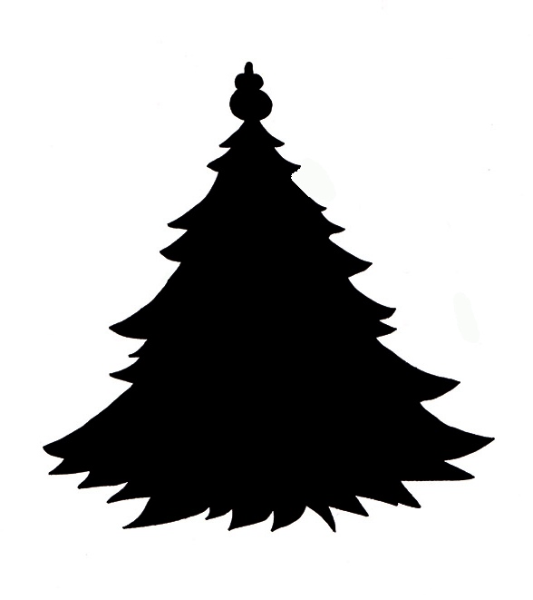588x661 Christmas Tree Silhouette Clip Art