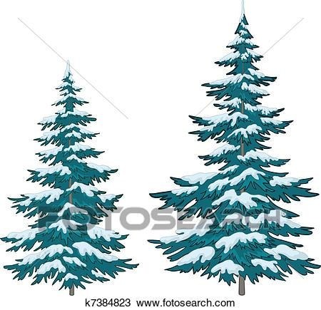 450x435 Snowy Evergreen Tree Clipart Simple Living Tree In The World Places
