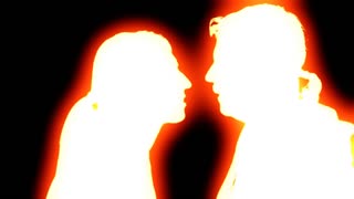 320x180 Zombie Glow Madman Sneering. An Evil Man Sneering While Looking