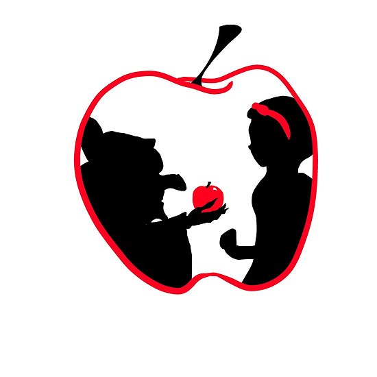 550x550 Snow White And Evil Queen Apple Posters By Geekstoday Redbubble