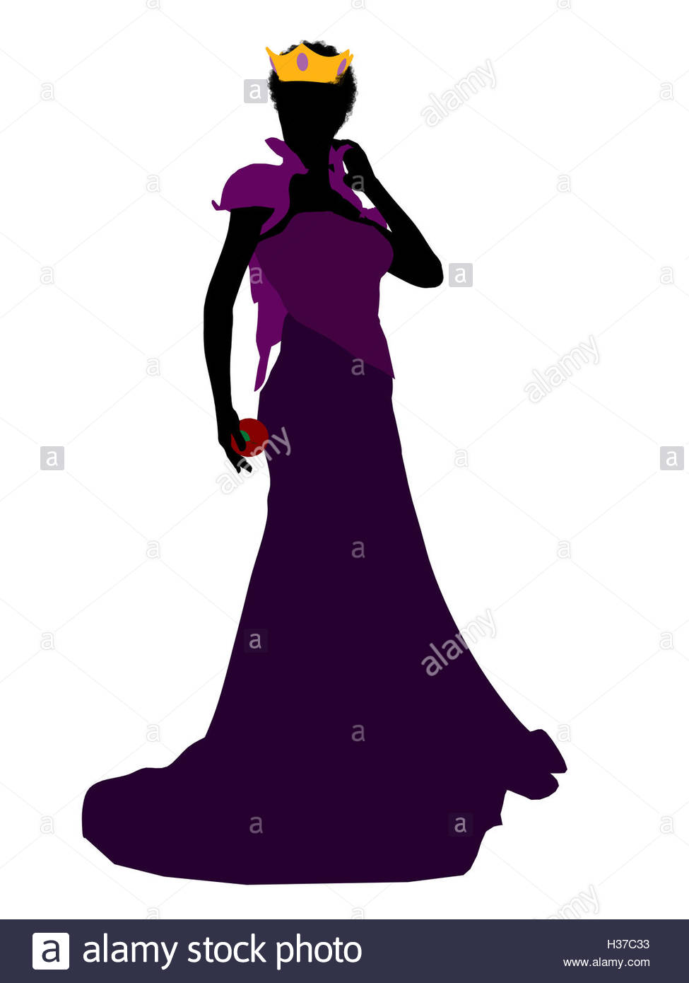 975x1390 Evil Queen Silhouette Illustration Stock Photo, Royalty Free Image