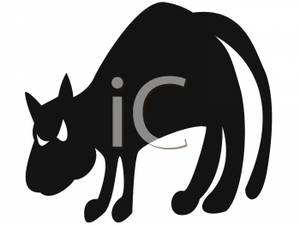 300x225 Silhouette Of An Evil Black Cat