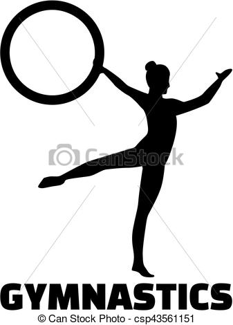 337x470 Woman Exercise Gymnastics With Hoop Clipart Vector