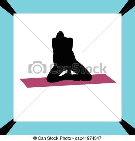 450x470 Yoga Exercise Silhouette Eps Vector