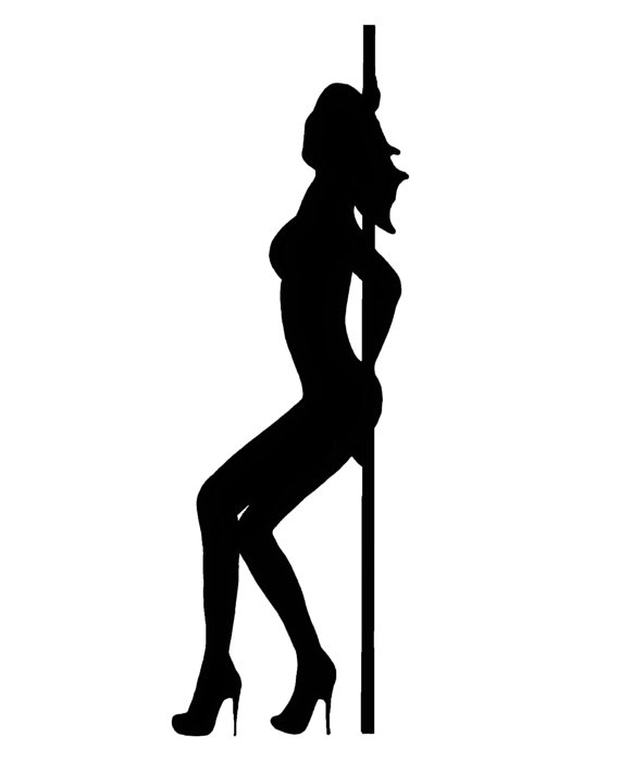 570x712 Exotic Dancer Silhouette Clip Art