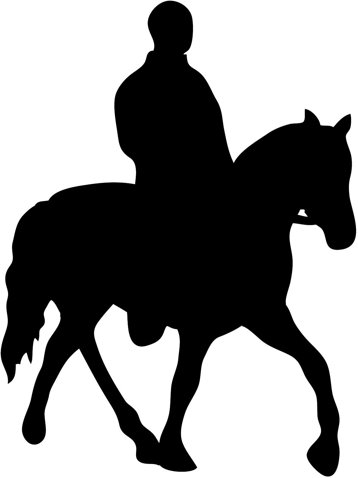 1200x1600 Silhouette Of Horse And Horseman Silhouette For Quilting