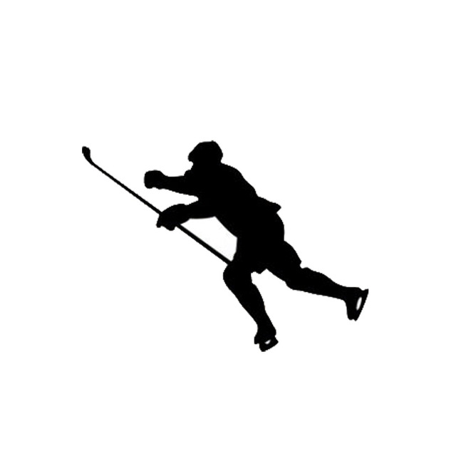 640x640 13.49.8m Interesting Hockey Silhouette Car Stickers I Love