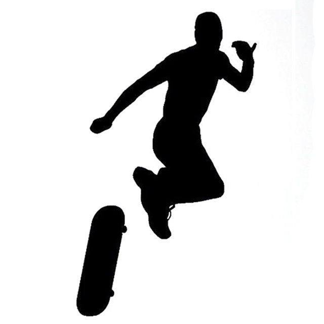 640x640 8.9cm15cm Fashion Skateboard Extreme Sports Vinyl Car Sticker