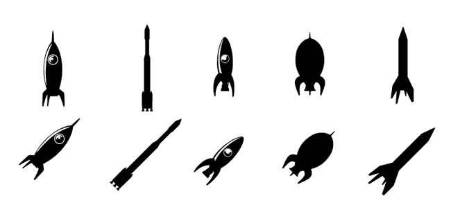650x319 Rocket Clipart Silhouette