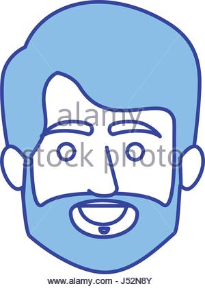 300x420 Silhouette Old Man Face With Hairstyle Stock Vector Art