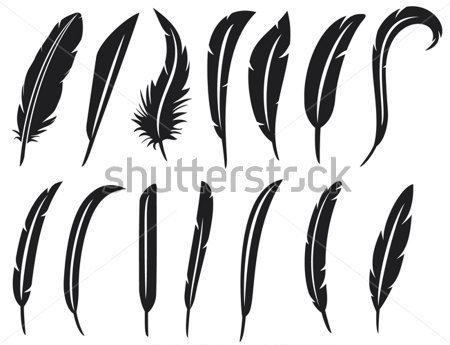 450x345 Feather Silhouette Clipart