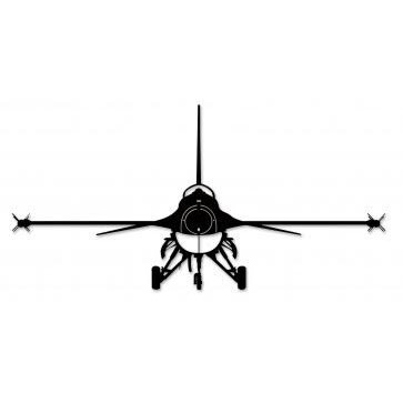 363x363 F 16 Aircraft Silhouette Metal Sign