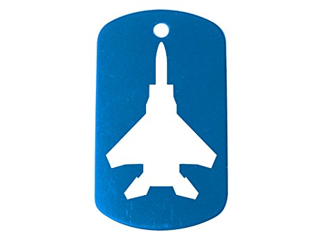 463x347 Blue Dog Tag With 24'' Chain Amp Silencer Lasered