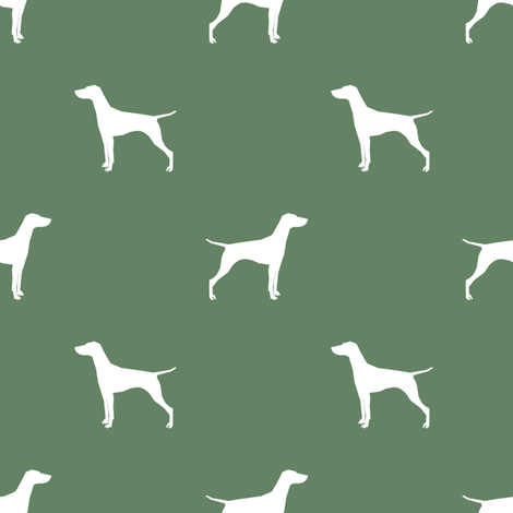 470x470 Vizsla Dog Fabric Silhouette Med Green Fabric