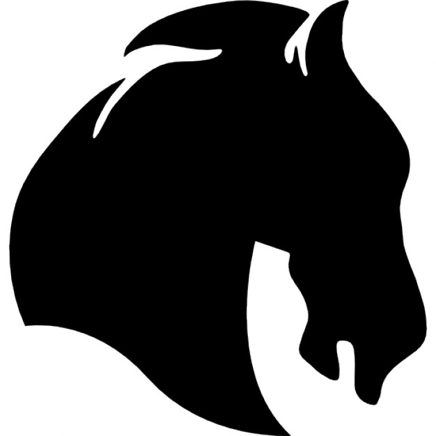 626x626 Horse Face Silhouette Right Side View Variant Icons Free Download