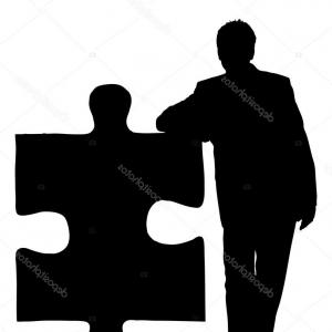 300x300 Stock Photo Head Silhouette Icon With Jigsaw Puzzle Pieces