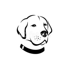 240x240 Dogs Face Silhouette Logo Template Silhouette