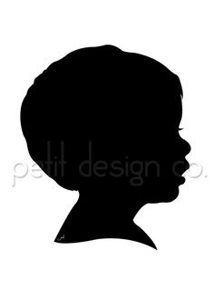 236x330 Female Face Silhouette Template Stencil