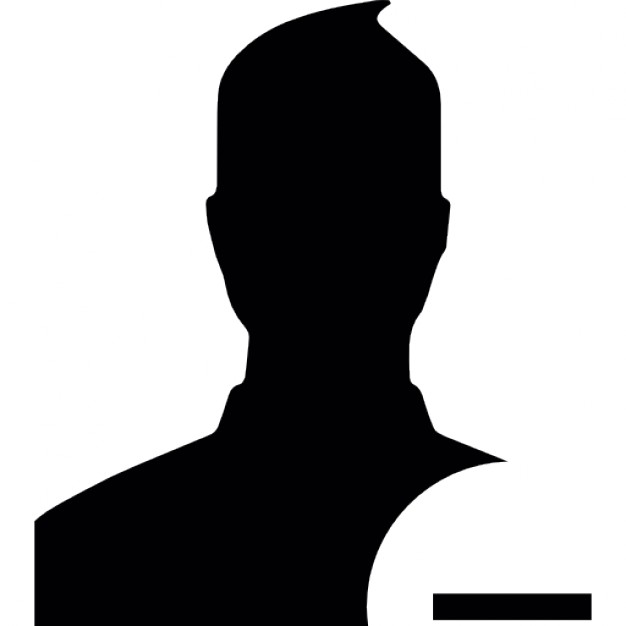 626x626 Man Close Up Silhouette With Minus Symbol For Facebook Icons