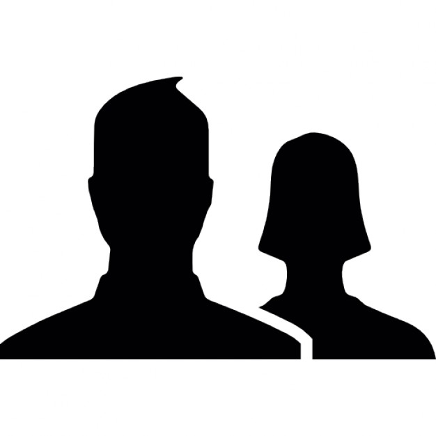 626x626 Man And Woman Close Up Silhouettes For Facebook Icons Free Download