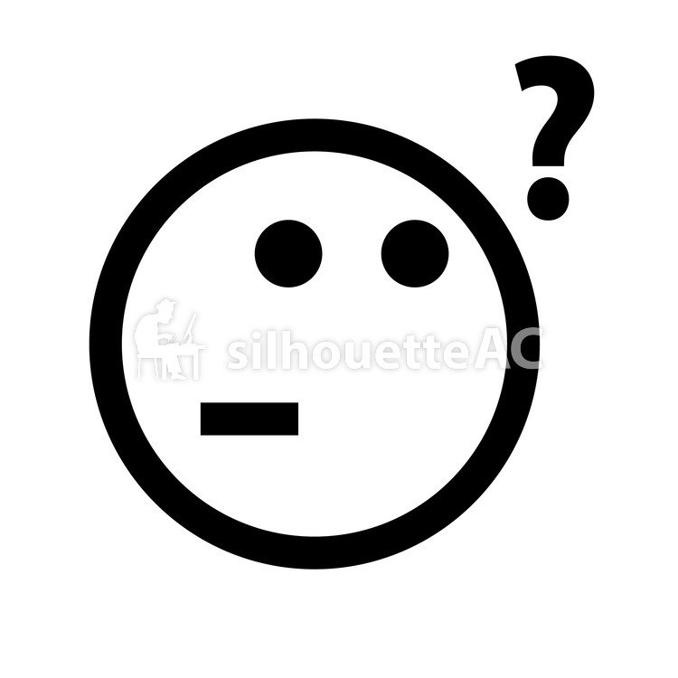 750x750 Free Silhouette Vector Face, Hatena, Icon