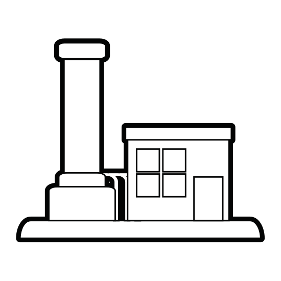 550x550 Factory Illustration Cartoon Silhouette