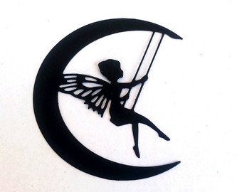 340x270 Fairy Sitting In The Moon Paper Die Cuts Scrapbook And Cards