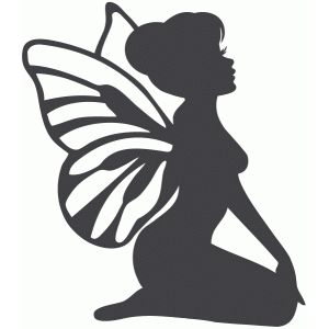 300x300 Sitting Fairy Silhouette Design, Silhouettes And Fairy