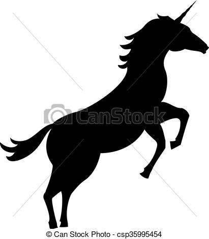 411x470 Fairy Unicorn Silhouette Isolated On White Background Clipart