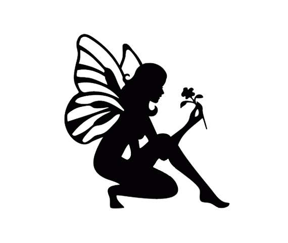 570x480 Flower Fairy Die Cut Silhouette Flower Fairy Cutouts X