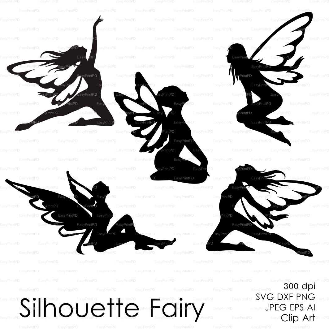 1063x1063 Fairy Butterflies Silhouette Eps Svg Dxf Ai Png Vector
