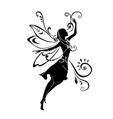 380x400 Fairy Silhouette Vector On Quilling Ideas
