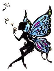 188x245 Fairy Silhouette With Colored Wings