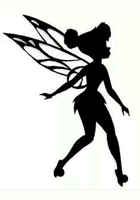 281x400 Tinkerbell Fairy Wings Silhouette Cutout Wall Stickers Car Decals