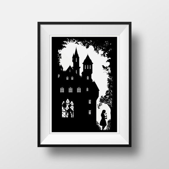 570x570 Snow White In Black Amp White Silhouette Fairy Tale