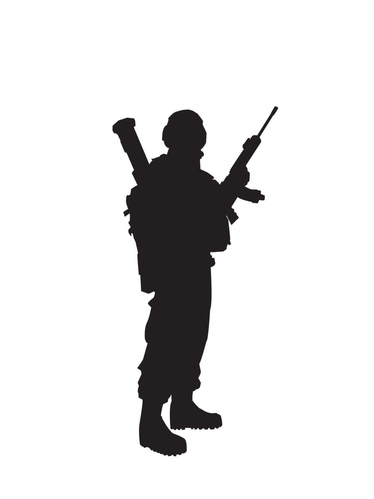 Fallen Soldier Memorial Silhouette at GetDrawings | Free download