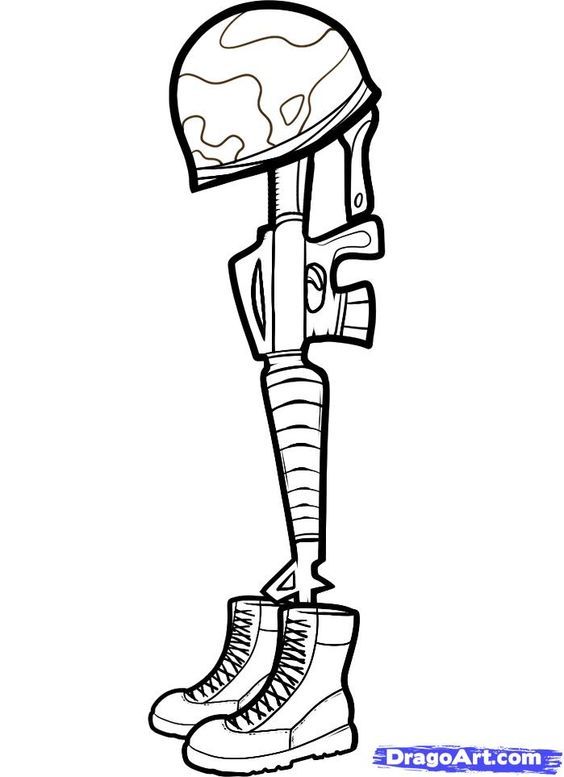 564x777 Fallen Soldier Drawing How To Draw A Battle Cross, Silhouette